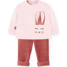 Boboli Kız Bebek Tavşan Desenli Takım