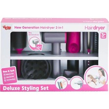 Çocuk HUA-1019 Sesli ve Işıklı 2ın1 Lüks Saç Şekillendirici Set -Vardem Oyuncak
