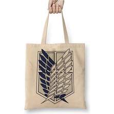 Toyaso Attack On Titan Logo Anime Levi Eren Bez Çanta Uzun Saplı Alışveriş Çantası Plaj Çantası