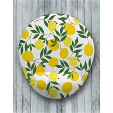 Limon Desen Oval Bilek Destekli Mouse Pad