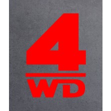 Sticker Dizayn 4WD Sticker - 4x4 Offroad Sticker - Araba Oto Araç Karavan Etiket 02173