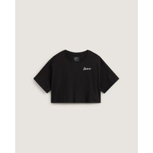 Vans Classic Script Kadın Siyah T-Shirt - VN000QDF