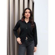 Esra Helvacı Kürk Yakalı Triko Hırka