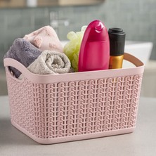 Melkan Home Örgü Desenli 6,6 Litre Çok Amaçlı Sepet – Bpa’sız, Dayanıklı, Şık ve Pratik Tasarım - 26X20X17 cm