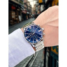 Leerybee Gümüş Renk Çelik Kordon Erkek Kol Saati Özel Kutulu Doğum Günü Hediyesi Abiye Babaya Sevgiliye