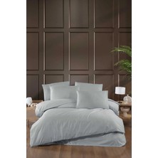 Mira Home Stripe Saten Line Çift Kişilik Nevresim Takımı Gri