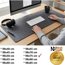 Next Craft Mouse Pad Masa Koruyucu Büyük Keçe Oyuncu Matı 3mm Antrasit Renk
