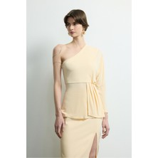 Adl Tek Omuz Örme Bluz Vanilya 115M2245000