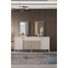 Erezoğulları Mobilya Petra Çekmeceli Dolaplı Aynasız Büfe Konsol 180X48X78CM