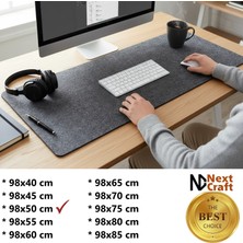 Next Craft Mouse Pad Masa Koruyucu Büyük Keçe Oyuncu Matı 3mm Antrasit Renk