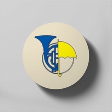 How I Met Your Mother - Blue French Horn + Yellow Umbrella Design Bardak Altlığı
