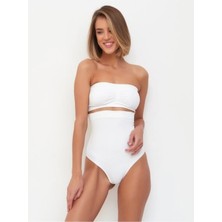 Modellife Kadın Beyaz Rengi Doğum Sonrası 1 Beden İncelme Yüksek Bel Toparlayıcı Slip Korse
