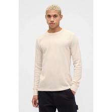 Gap V-FRCH LS WAFFLE MINI LOGO CREW