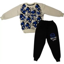 CNS Spıderman Krem Mavi Eşofman Tk