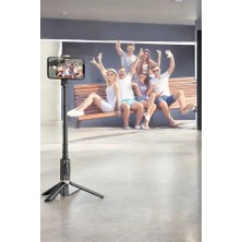 İlanib Ticaret Selfie Çubuğu Tripod Kumandalı Telefon Tutucu Siyah
