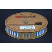 Biye Kalın Çizgili Katlı F08 Petrol 2 cm 25 Metre %65 %35 Polyester