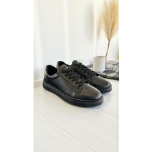 Eforia 25122 Siyah Hakiki Deri Tam Ortopedik Casual Günlük Erkek Ayakkabı