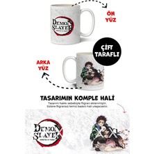Toyaso Demon Slayer Iblis Keser Anime Temalı Beyaz Kupa Bardak Sevgiliye Arkadaşa Hediye