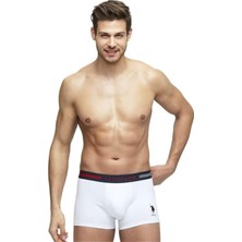 U.S. Polo Assn. Erkek Lacivert Gri Melanj Beyaz 3'lü Boxer 80155