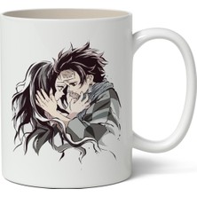 Toyaso Kişiye Özel Demon Slayer Anime Temalı Baskılı Kupa Bardak - Sevgiliye Arkadaşa Hediye