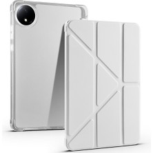 Tekno Grup Xiaomi Redmi Pad Se 8.7 Kılıf Zore Tri Folding Kalem Bölmeli Standlı Kılıf-Gri