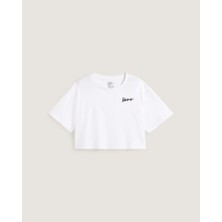 Vans Classic Script Kadın Beyaz T-Shirt - VN000QDF