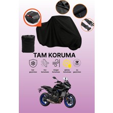 Dokaca Siyah Arka Çanta Uyumlu Yamaha Tracer 700 Uyumlu Motosiklet Brandası, Koruyucu Örtü