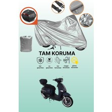 Dokaca Gri Arka Çanta Uyumlu Arora Cappucino 125 Uyumlu Motor Brandası, Koruyucu Örtü