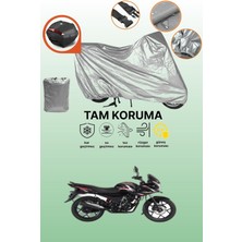 Dokaca Gri Arka Çanta Uyumlu Bajaj Discover 150 F Uyumlu Motor Brandası, Koruyucu Örtü