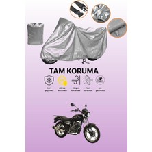 Dokaca Gri Asya Elegant 150 Uyumlu Motosiklet Brandası, Koruyucu Örtü, Motor Branda