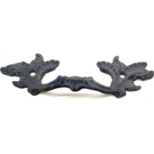 BYZM Antika Tarz Dekoratif Pirinç Çiçek Kapı Kulbu - 40X125 Mm, Oksit