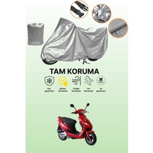 Dokaca Gri Asya Polo 100 Uyumlu Motosiklet Brandası, Koruyucu Örtü, Motor Branda
