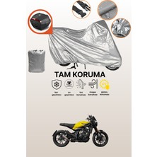 Dokaca Gri Arka Çanta Uyumlu Yuki C5 ZR250 Uyumlu Motor Brandası, Koruyucu Örtü