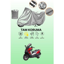 Dokaca Gri Sym Cruisym 250I Uyumlu Motosiklet Brandası, Koruyucu Örtü, Motor Branda