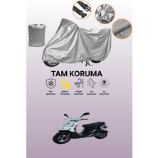 Dokaca Gri Sym Jet 100 Uyumlu Motosiklet Brandası, Koruyucu Örtü, Motor Branda