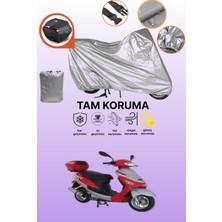Dokaca Gri Arka Çanta Uyumlu Mondial 50 Tt Uyumlu Motor Brandası, Koruyucu Örtü
