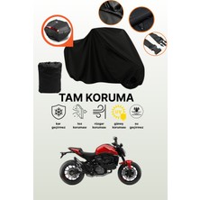 Dokaca Siyah Arka Çanta Uyumlu Ducati Monster 937 Uyumlu Motosiklet Brandası, Koruyucu Örtü