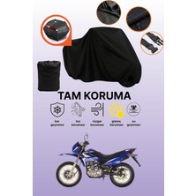 Dokaca Siyah Arka Çanta Uyumlu Kanuni Enduro 200 Uyumlu Motosiklet Brandası, Koruyucu Örtü