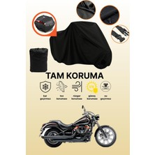 Dokaca Siyah Arka Çanta Uyumlu Kawasaki Vn 900 Custom Special Uyumlu Motosiklet Brandası, Koruyucu Örtü