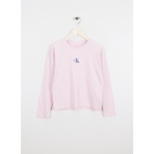 Calvin Klein Baskılı Pembe Kız Çocuk T-Shirt IG0IG02135TDI