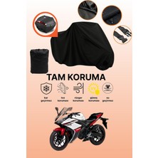 Dokaca Siyah Arka Çanta Uyumlu Yamaha Yzf R125 Uyumlu Motosiklet Brandası, Koruyucu Örtü