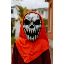 Dodomar Halloween Maske Plastik İskelet gümüş arkası tüllü