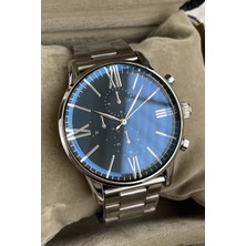 Leerybee Gümüş Renk Çelik Kordon Erkek Kol Saati