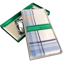 MiraLive 12 Adet Pamuklu Lüx Erkek Mendili 40X40 cm