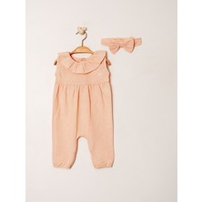 Kidaxi Şile Bezi Bebek Tulum ve Bandana Takım – 3-24 Ay