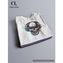Nevermind Skull Glich Özel Oversize Unisex Tişört