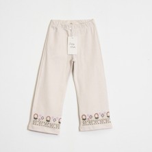 Ozzy Kids Kız Çocuk Paçaları Nakışlı Pantolon