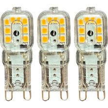 Avarson (3 adet) OSAKA 3W Sarı Işık (3000K) Dim Edilebilir G9 Duylu LED Kapsül Ampul