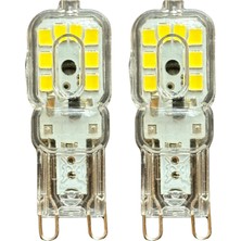 Avarson (2 adet) OSAKA 3W Beyaz Işık (6500K) Dim Edilebilir G9 Duylu LED Kapsül Ampul