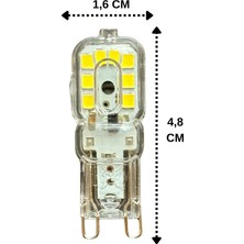 Avarson (1 adet) OSAKA 3W Beyaz Işık (6500K) Dim Edilebilir G9 Duylu LED Kapsül Ampul